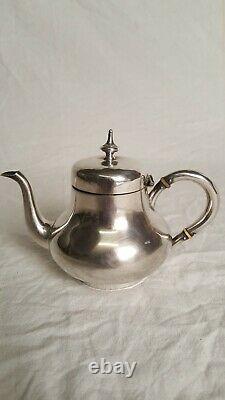 Ancient Verseuse Selfish Teapot In Silver Massive Minerus Punch 19th 172gr