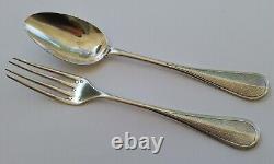 Ancient XIX Century Solid Silver Table Cutlery Set by Massat