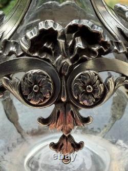 Ancient and Rare Crystal and Solid Silver Ewer, 18th Century, Italy
