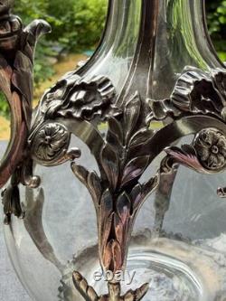 Ancient and Rare Crystal and Solid Silver Ewer, 18th Century, Italy