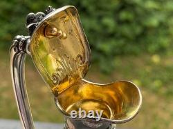 Ancient and Rare Crystal and Solid Silver Ewer, 18th Century, Italy