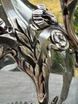 Ancient and Rare Crystal and Solid Silver Ewer, 18th Century, Italy