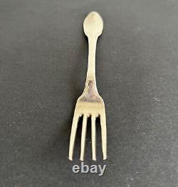 Ancient fork general farmers sterling silver Minerva 18th century