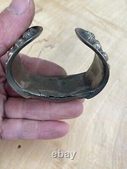 Ancient jewelry: solid silver bracelet with a cross from Eastern Russia