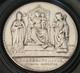 Ancient Large Religious Medal, Dropsy, Solid Silver, Framed, 19th Century Sterling