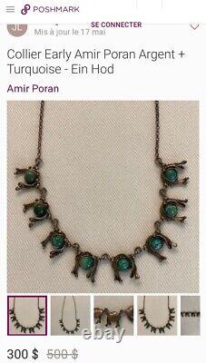 Ancient rare solid silver and carnelian necklace, Amir Poran's first jewelry