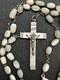 Ancient Rosary Silver Pearls In Mother-of-pearl