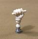 Ancient Seal/wax Stamp Depicting A Hand 19th Century Xix Solid Silver Matrix
