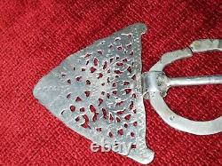 Ancient silver brooch, ethnic Berber jewelry