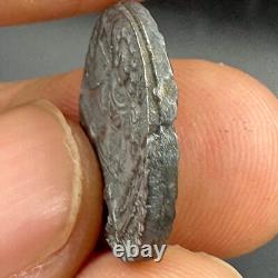 Ancient silver coin of King Shaka from the Kushan Empire