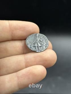 Ancient silver collectible piece from the Kushan Empire King Kanishka I