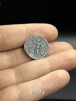 Ancient silver collectible piece from the Kushan Empire King Kanishka I