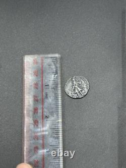 Ancient silver collectible piece from the Kushan Empire King Kanishka I