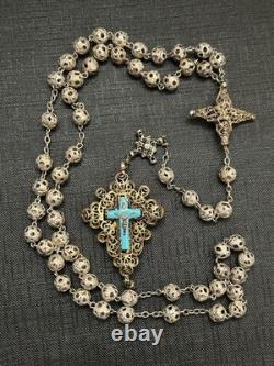 Ancient silver rosary