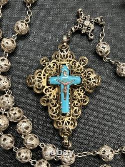 Ancient silver rosary