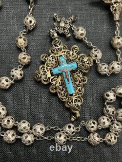 Ancient silver rosary