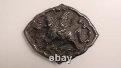 Ancient very beautiful solid silver loop Southeast Asia Hanuman riding XIX