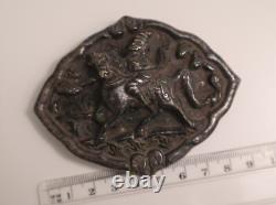 Ancient very beautiful solid silver loop Southeast Asia Hanuman riding XIX