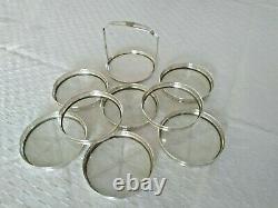 Antians Dessous De Verre Cristal & Argent Massif Webster Co Sterling Coasters