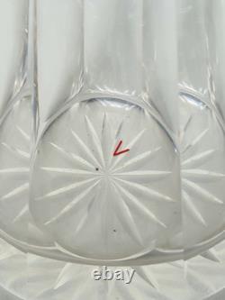Antique 19th-Century Flat-Ribbed Cut Crystal Decanter with Solid Silver Neck