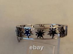 Antique 19th Century Solid Silver Bracelet / Digne Star Pentacrine / St. Vincent
