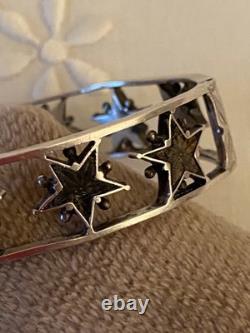 Antique 19th Century Solid Silver Bracelet / Digne Star Pentacrine / St. Vincent
