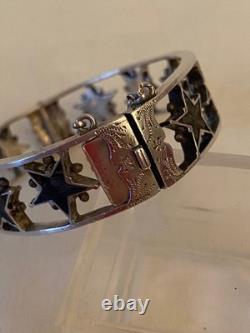 Antique 19th Century Solid Silver Bracelet / Digne Star Pentacrine / St. Vincent