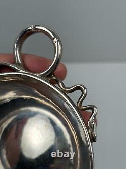 Antique 19th Century Tastevin in Solid Silver Minerva 1 Snake Handle LENOIR from Aloxe