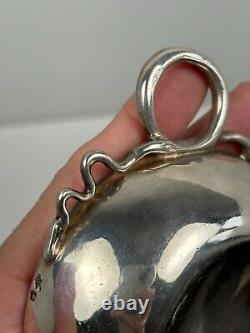 Antique 19th Century Tastevin in Solid Silver Minerva 1 Snake Handle LENOIR from Aloxe