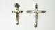 Antique 2 Mother-of-pearl Communion Crosses In Solid Silver, Christian Religion, 19th-20th Century