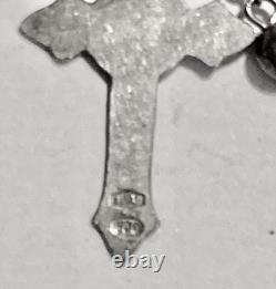 Antique 40 cm Rosary, entirely in solid silver, 19 grams