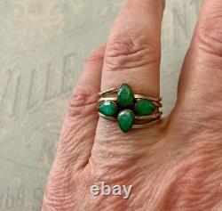 Antique 4-in-1 Ring with Emeralds, Vermeil, and Solid Silver