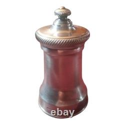Antique 800 sterling silver table service, pepper mill + 2
