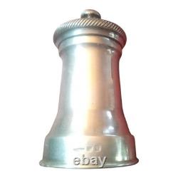 Antique 800 sterling silver table service, pepper mill + 2