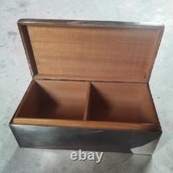 Antique 925 Sterling Silver Cigar Box, Cedar Interior, Hallmarks