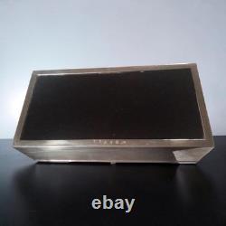 Antique 925 Sterling Silver Cigar Box, Cedar Interior, Hallmarks