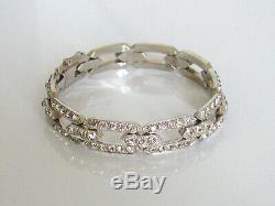 Antique Art Deco Bracelet Silver Imitation Diamonds Superb Jewelery Style