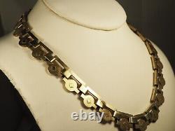 Antique Art Deco Necklace Solid Silver Vermeil