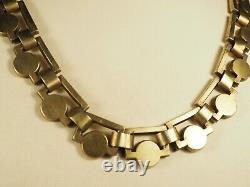 Antique Art Deco Necklace Solid Silver Vermeil