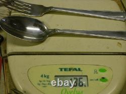 Antique Art Deco Silver-Plated Serving Set with Spoon and Fork