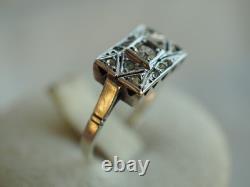 Antique Art Deco Solid Silver Ring T56
