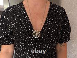 Antique Art Deco Sterling Silver Necklace with Cultured Pearls, 1930s, Star Marcasites