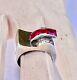Antique Art Deco Tank Ring In Solid Silver/vermeil & Stones To Identify Size T59/60