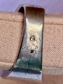 Antique Art Deco Tank Ring in Solid Silver/Vermeil & Stones to Identify Size T59/60