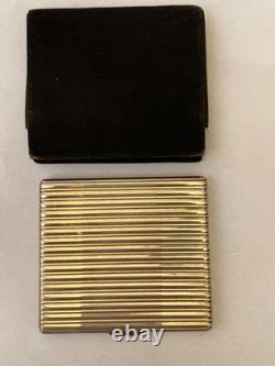 Antique Art Deco box in solid silver with gold clasp, signed Dunhill Paris