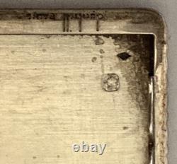 Antique Art Deco box in solid silver with gold clasp, signed Dunhill Paris