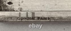 Antique Art Deco box in solid silver with gold clasp, signed Dunhill Paris
