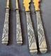 Antique Art Nouveau Cutlery Set, Handle In Solid Silver Mark 800