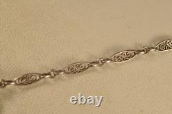Antique Art Nouveau Silver Necklace Filigree