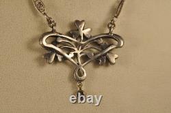 Antique Art Nouveau Silver Necklace Filigree